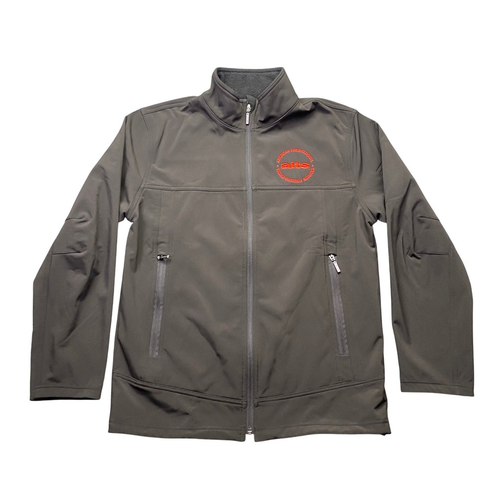 North End Warm Logik Mens Black Softshell Fleece Lined Jacket AITS Logo 88099 S